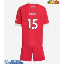 Liverpool Giovanni Leoni #15 Replica Home Minikit 2025-26 Short Sleeve (+ pants)